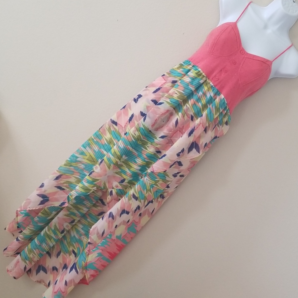 High low strap dress